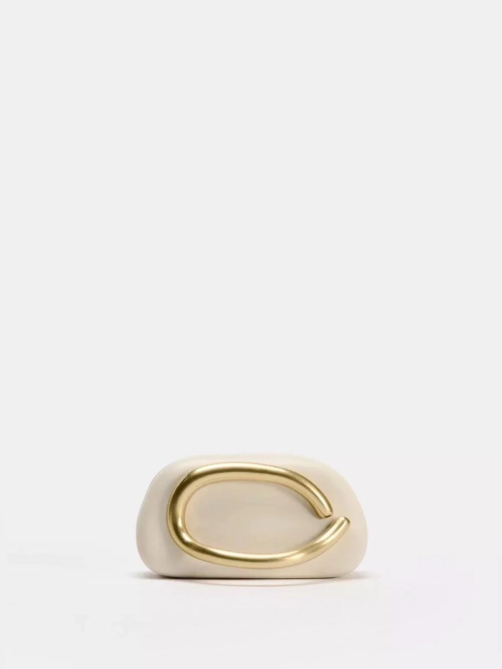 Zara gold clasp clutch bag
